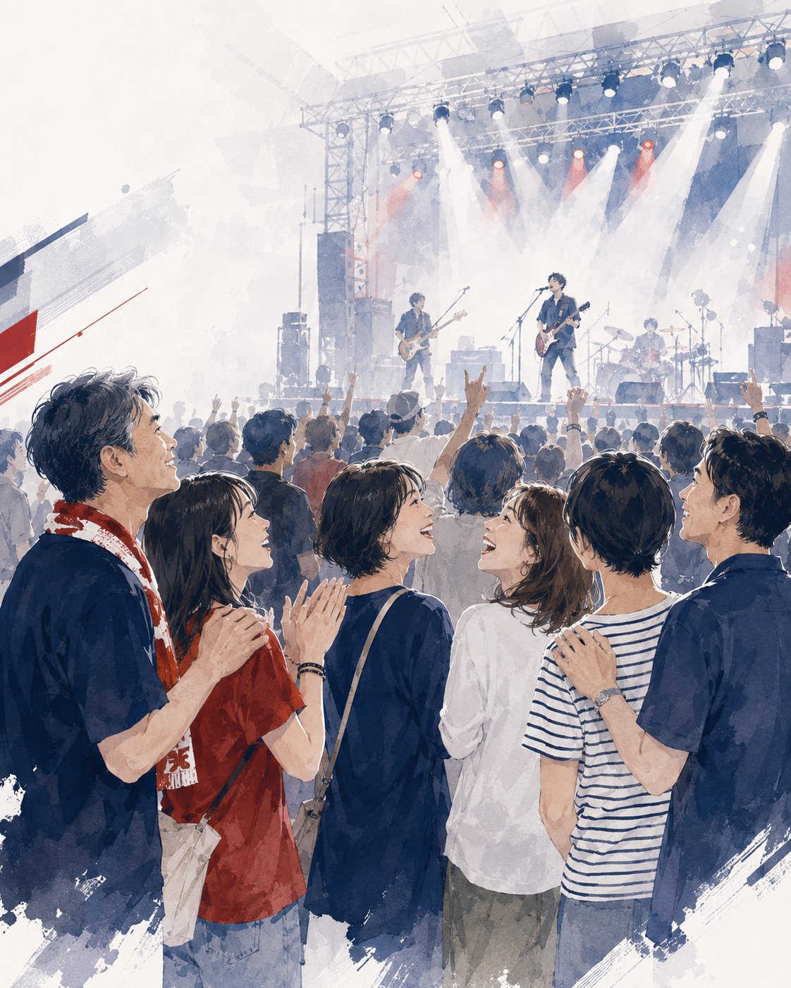 音楽を楽しむ幅広い世代の来場者イメージ